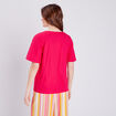 Blouse manches courtes rose fushia femme