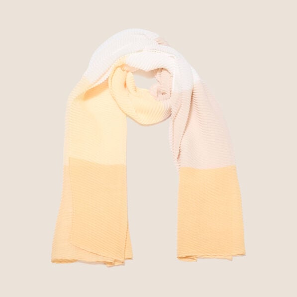 foulard plisse jaune clair femme Foulard plissé jaune clair femme