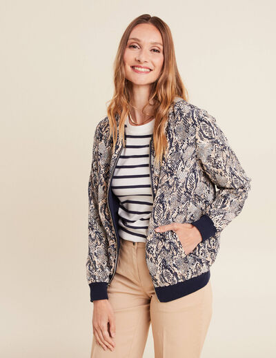 Gilet réversible esprit bomber beige femme
