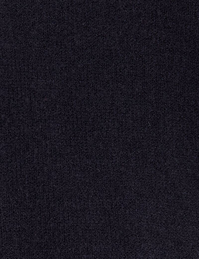 Pull sans manches à capuche bleu foncé femme
