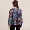 Blouse manches longues bleu femme