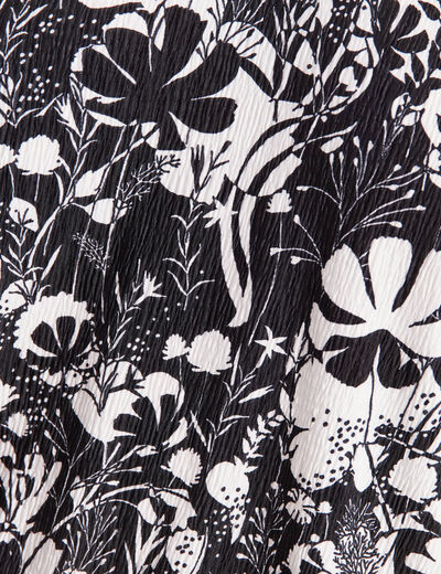 Blouse manches 3/4 noir femme
