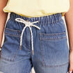 Short relax en jean denim stone femme