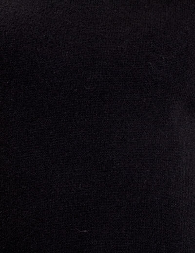 Robe pull droite avec perles noir femme