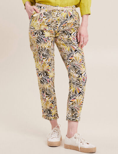 Pantalon à ceinture vert femme
