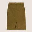 Jupe crayon vert olive femme