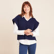 T-shirt sans manches bleu marine femme