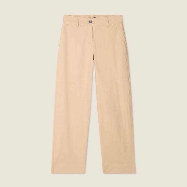 pantalon large 78eme beige femme Pantalon large 7/8ème beige femme