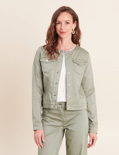 Veste cintr&eacute;e r&eacute;versible manches longues gris femme
