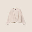 Gilet manches longues brillant couleur or femme