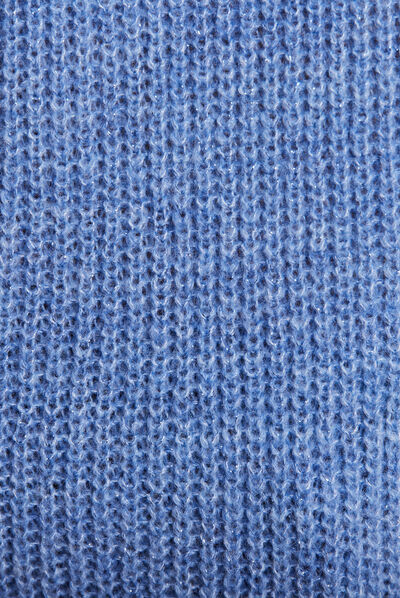 Pull manches longues bleu femme