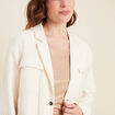 Veste esprit tailleur ecru femme