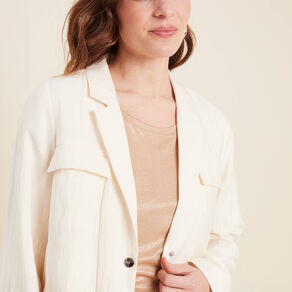 veste esprit tailleur ecru femme Veste esprit tailleur ecru femme