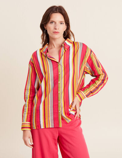 Chemise rayée femme multicolore femme