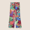 Pantalon large 7/8&egrave;me taille standard multicolore femme
