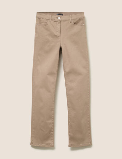 Pantalon magique L'Unique effet brillant taupe femme