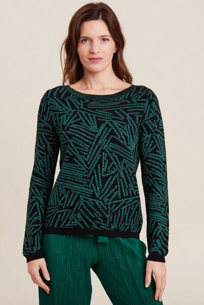 Pull manches longues bleu ciel femme