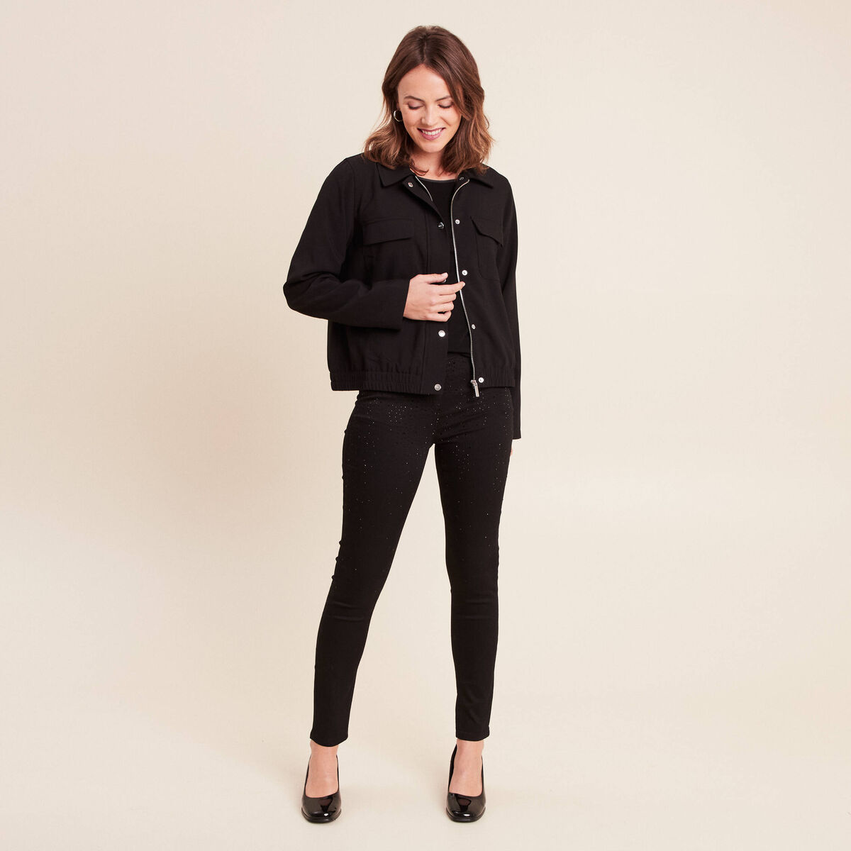 Pantalon magique Le L&eacute;ger coupe ajust&eacute;e noir femme