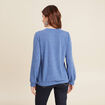 Sweat manches longues bleu ciel femme