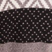 Pull jacquard col rond gris femme