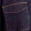 Veste droite &agrave; manches longues denim brut femme