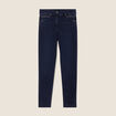 Jean coupe ajust&eacute;e 7/8&egrave;me taille haute denim brut femme