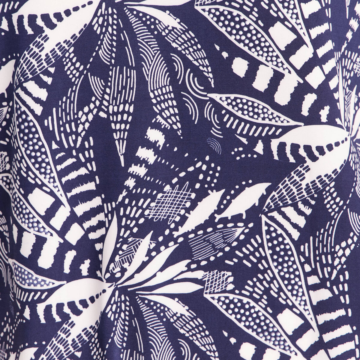 T-shirt col v manches courtes bleu femme