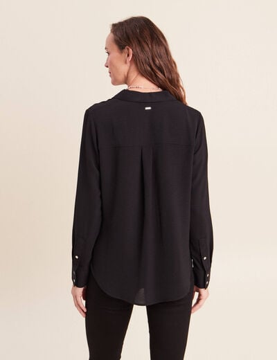 Chemise manches longues noir femme