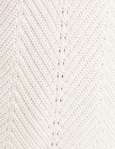 Pull manches longues ecru femme