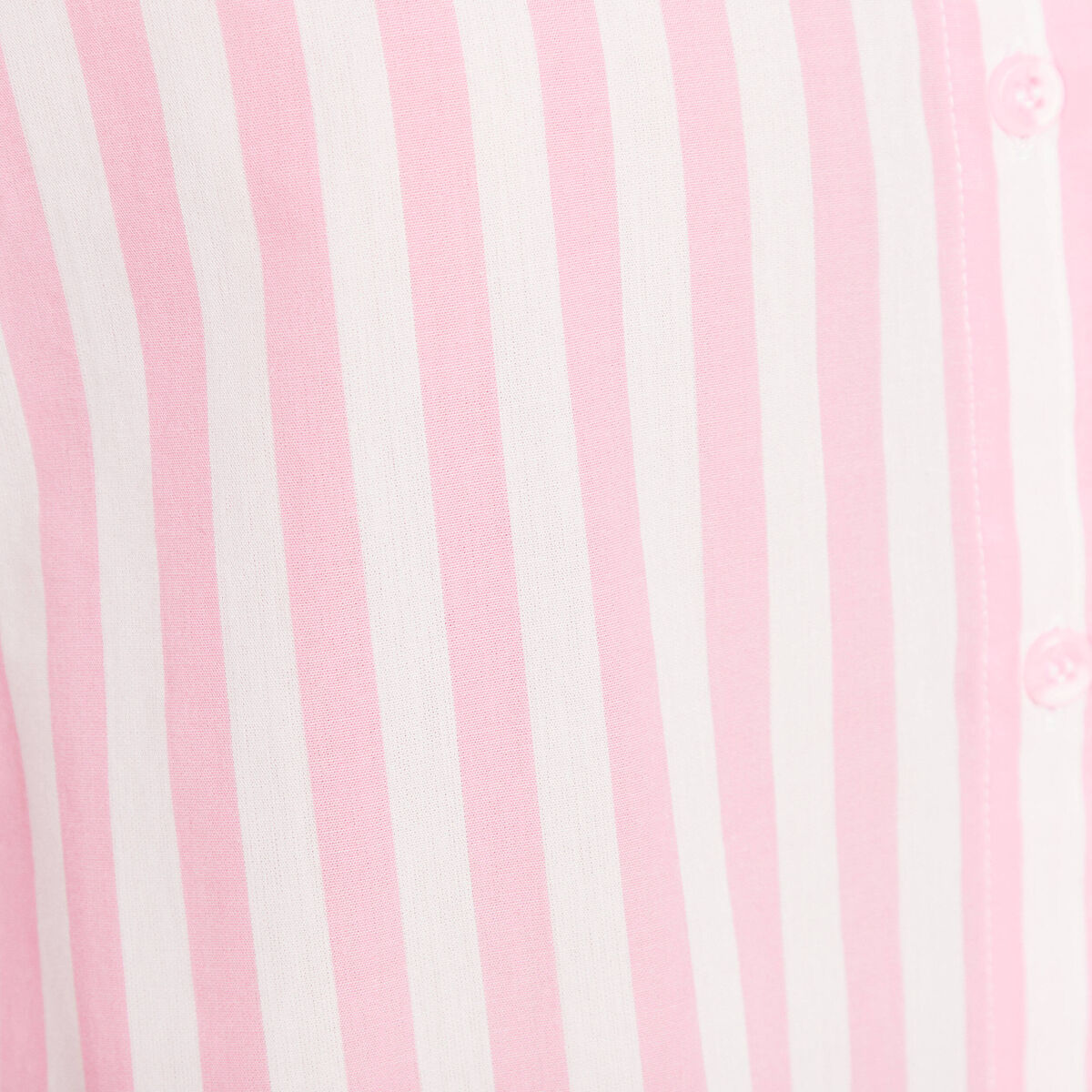 Chemise ample mi-longue en coton rose femme