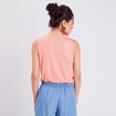Débardeur bretelles larges rose corail femme