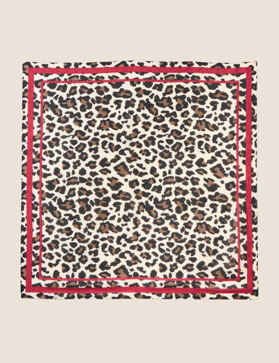 Foulard satin&eacute; multicolore femme