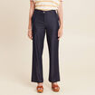 Pantalon large taille haute denim stone femme