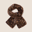 Cache-cou en fausse fourrure marron femme