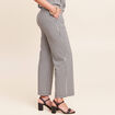Pantalon large 7/8&egrave;me taille standard noir femme