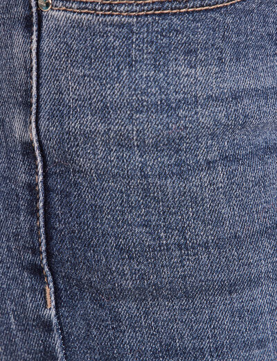 Jean coupe droite taille haute denim stone femme