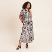 Jupe longue &eacute;vas&eacute;e r&eacute;versible noir femme