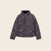 Doudoune déperlante droite zippée noir femme