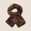 Cache-cou en fausse fourrure marron femme