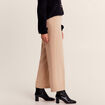 Pantalon large fluide à pinces sable femme