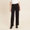 Pantalon droit taille haute noir femme