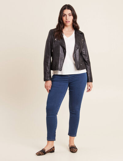 Jeans léger taille standard 7/8ème denim double stone femme