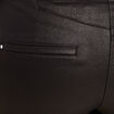 Pantalon bootcut enduit taille haute noir femme
