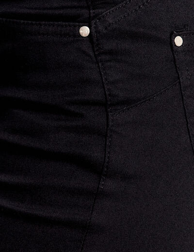 Pantalon léger taille standard 7/8ème noir femme