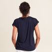 T-shirt manches courtes bleu foncé femme