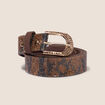 Ceinture large couleur cuivre femme