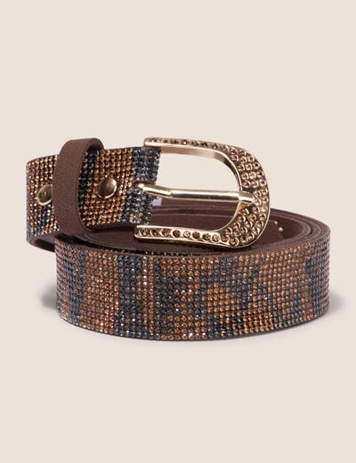 Ceinture large couleur cuivre femme