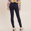 Pantalon léger taille standard long bleu marine femme