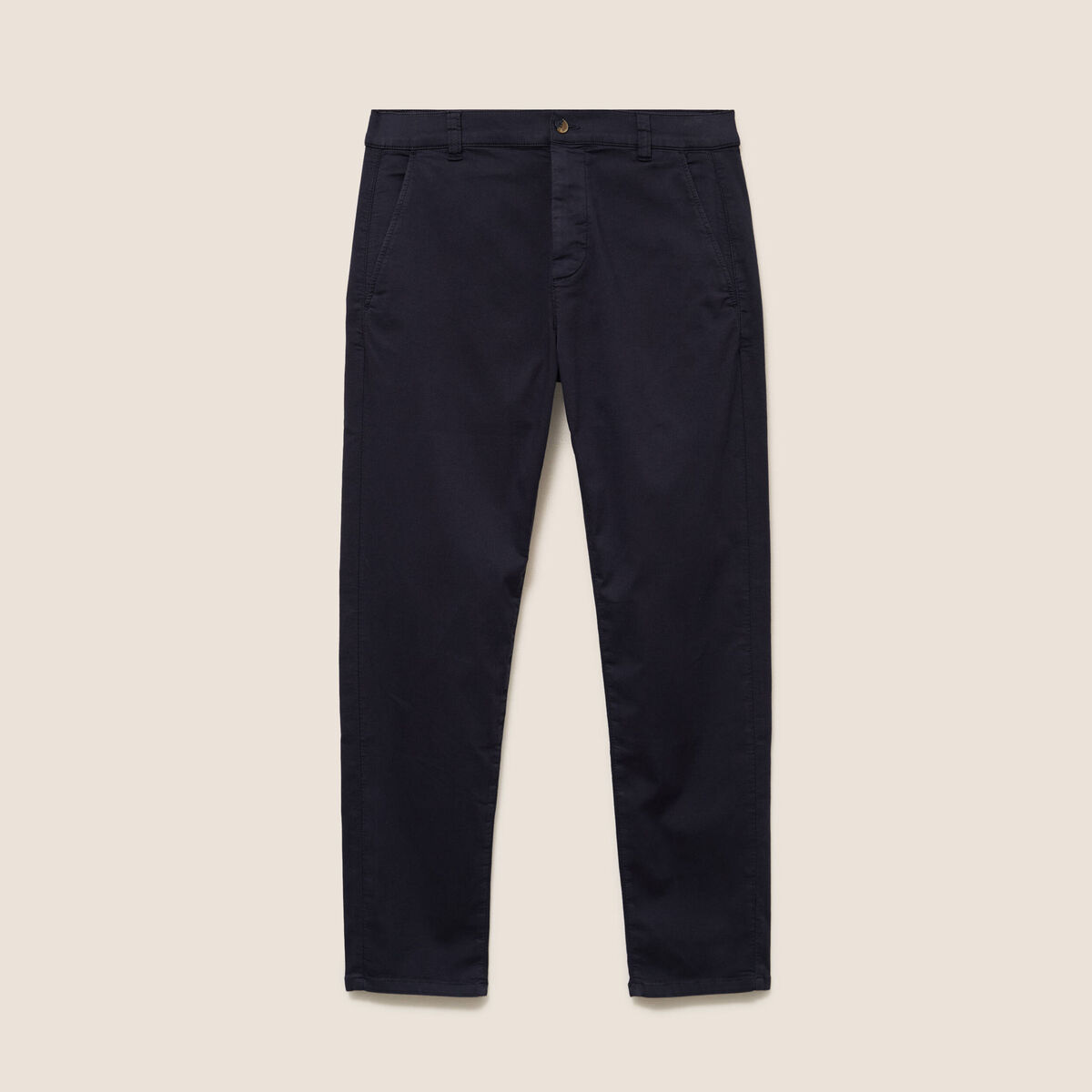 Pantalon Magique Monsieur le Leger chino bleu fonc&eacute; femme