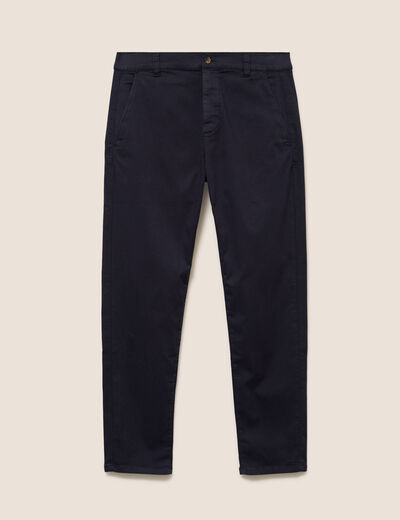 Pantalon Magique Monsieur le Leger chino bleu fonc&eacute; femme
